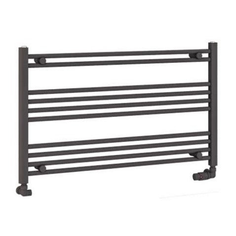 Eastbrook Wendove Straight Ladder Radiator 600mm x 1000mm - Matt Anthracite - 41.0633 - TAP 'N' SHOWER