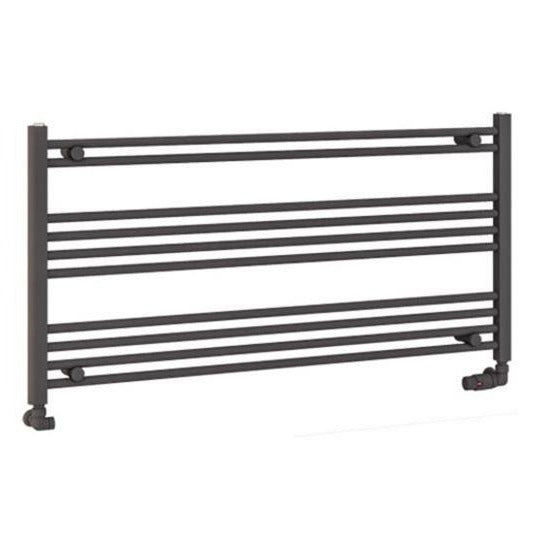 Eastbrook Wendover Straight Ladder Radiator 600mm x 1200mm - Matt Anthracite - 41.0634 - TAP 'N' SHOWER