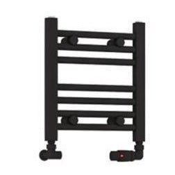 Eastbrook Wendover Straight Ladder Radiator 360mm x 400mm - Matt Black - 41.0660 - TAP 'N' SHOWER