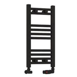 Eastbrook Wendover Straight Ladder Radiator 600mm x 300mm - Matt Black - 41.0661 - TAP 'N' SHOWER