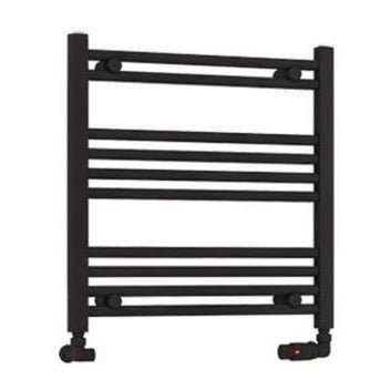 Eastbrook Wendover Straight Ladder Radiator 600mm x 600mm - Matt Black - 41.0664 - TAP 'N' SHOWER