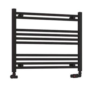 Eastbrook Wendover Straight Ladder Radiator600mm x 750mm - Matt Black - 41.0665 - TAP 'N' SHOWER