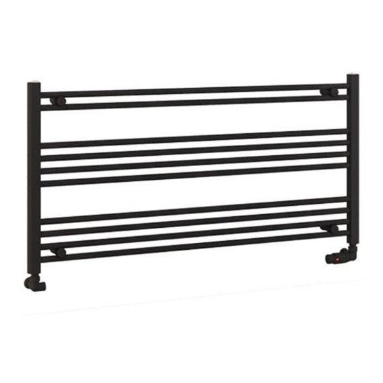 Eastbrook Wendover Straight Ladder Radiator 600mm x 1200mm - Matt Black - 41.0667 - TAP 'N' SHOWER