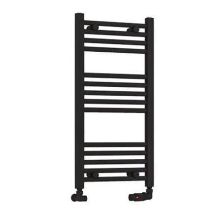 Eastbrook Wendover Straight Ladder Radiator 800mm x 400mm - Matt Black - 41.0669 - TAP 'N' SHOWER