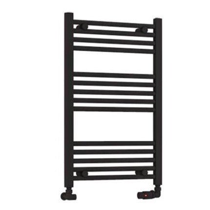 Eastbrook Wendover Straight Ladder Radiator 800mm x 500mm - Matt Black - 41.0670 - TAP 'N' SHOWER