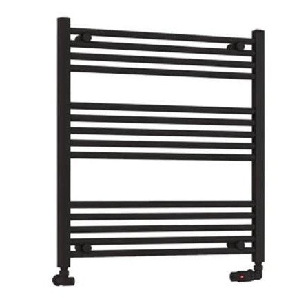 Eastbrook Wendover Straight Ladder Radiator 800mm x 750mm - Matt Black - 41.0672 - TAP 'N' SHOWER