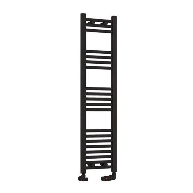 Eastbrook Wendover Straight Ladder Radiator 1200mm x 300mm - Matt Black - 41.0678 - TAP 'N' SHOWER