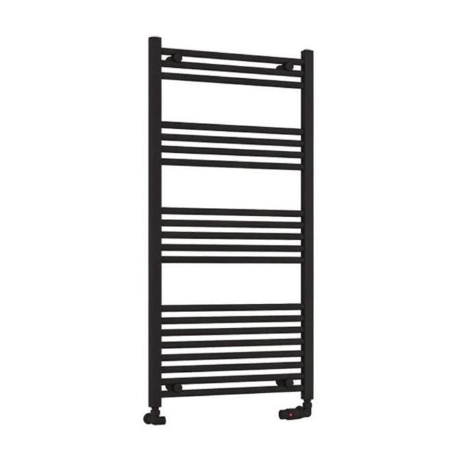 Eastbrook Wendover Straight Ladder Radiator 1200mm x 600mm - Matt Black - 41.0681 - TAP 'N' SHOWER