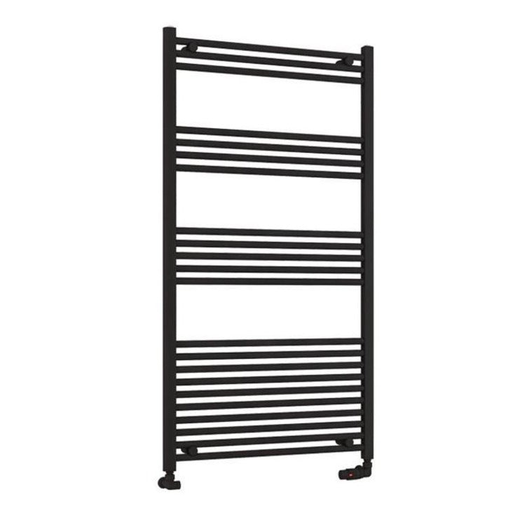 Eastbrook Wendover Straight Ladder Radiator 1400mm x 750mm - Matt Black - 41.0687 - TAP 'N' SHOWER