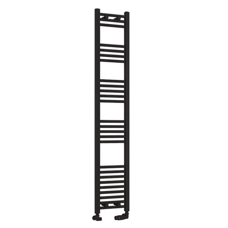 Eastbrook Wendover Straight Ladder Radiator 1600mm x 300mm - Matt Black - 41.0688 - TAP 'N' SHOWER
