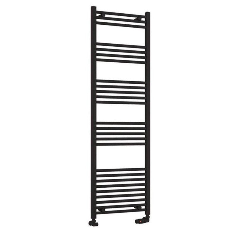 Eastbrook Wendover Straight Ladder Radiator 1600mm x 500mm - Matt Black - 41.0690 - TAP 'N' SHOWER