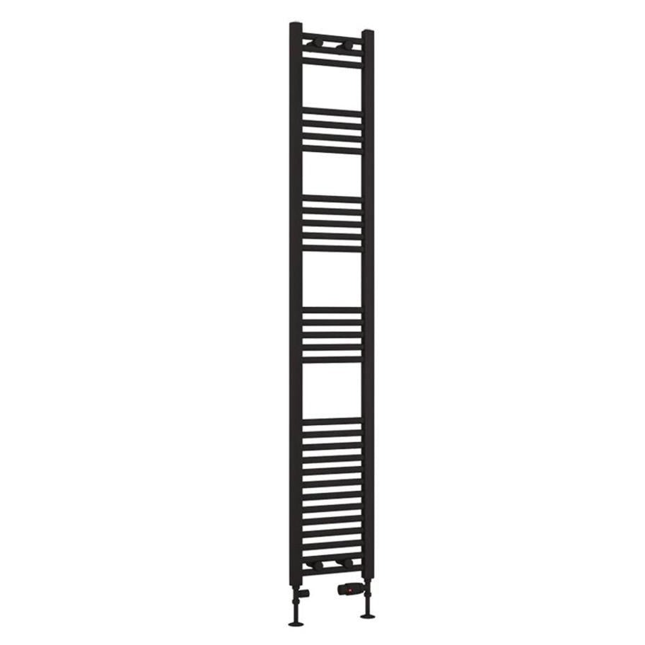 Eastbrook Wendover Straight Ladder Radiator 1800mm x 300mm - Matt Black - 41.0693 - TAP 'N' SHOWER