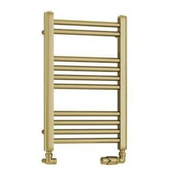 Eastbrook Wendover Straight Ladder Radiator 600mm x 400mm - Brushed Brass - 41.0698 - TAP 'N' SHOWER
