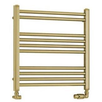 Eastbrook Wendover Straight Ladder Radiator 600mm x 600mm - Brushed Brass - 41.0700 - TAP 'N' SHOWER