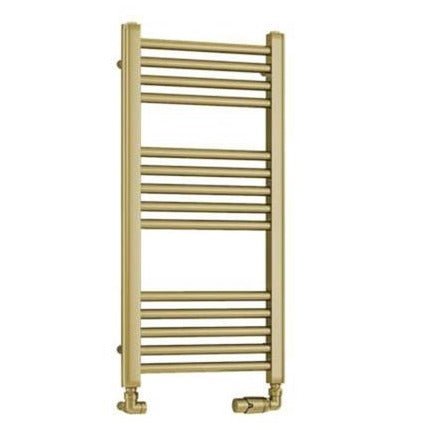Eastbrook Wendover Straight Ladder Radiator 800mm x 400mm - Brushed Brass - 41.0701 - TAP 'N' SHOWER