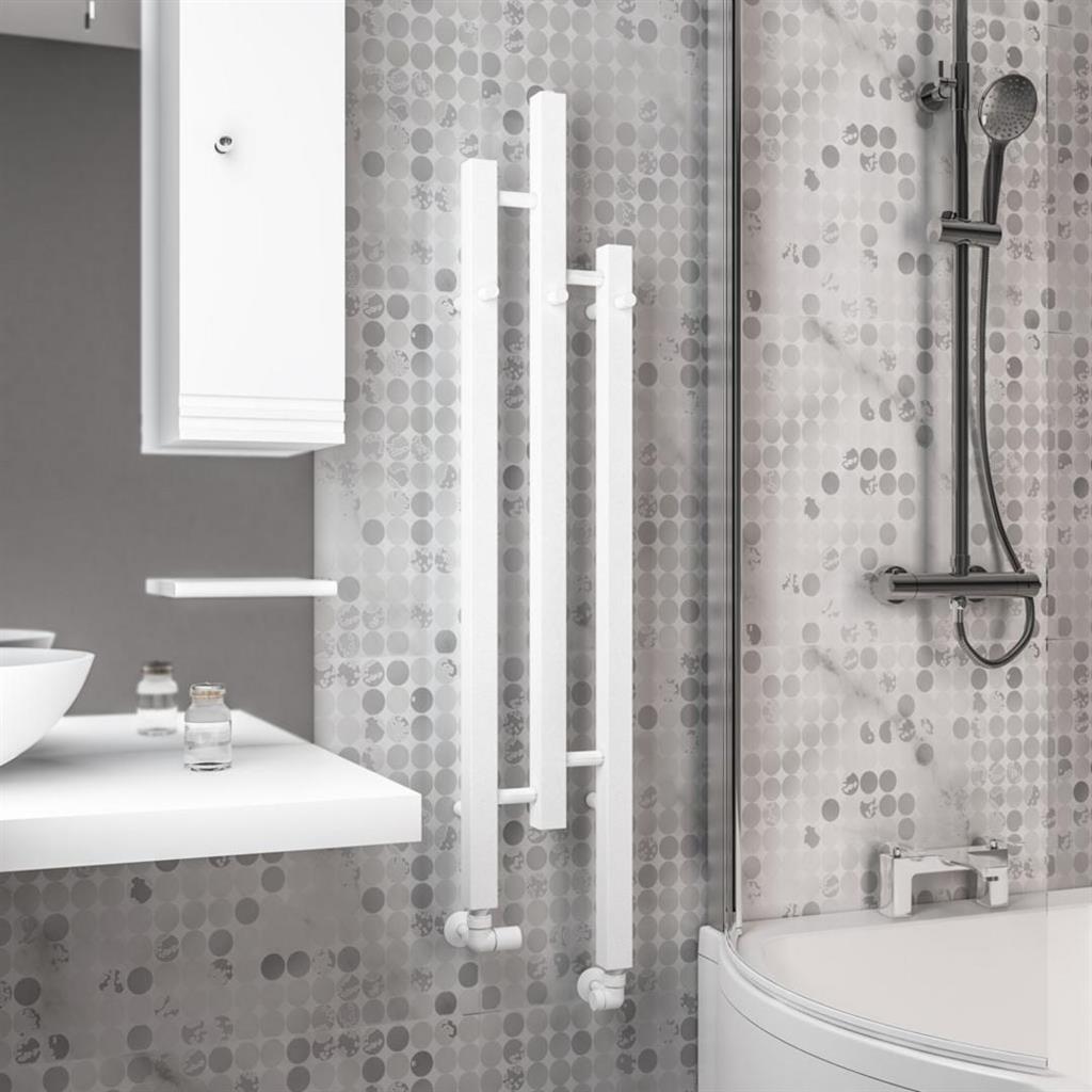 Eastbrook Conwy Designer Radiator 1200mm x 220mm - Matt White - 41.0711 - TAP 'N' SHOWER