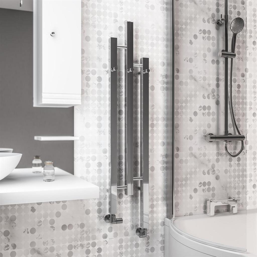 Eastbrook Conwy Designer Radiator 1200mm x 220mm - Chrome - 41.0714 - TAP 'N' SHOWER