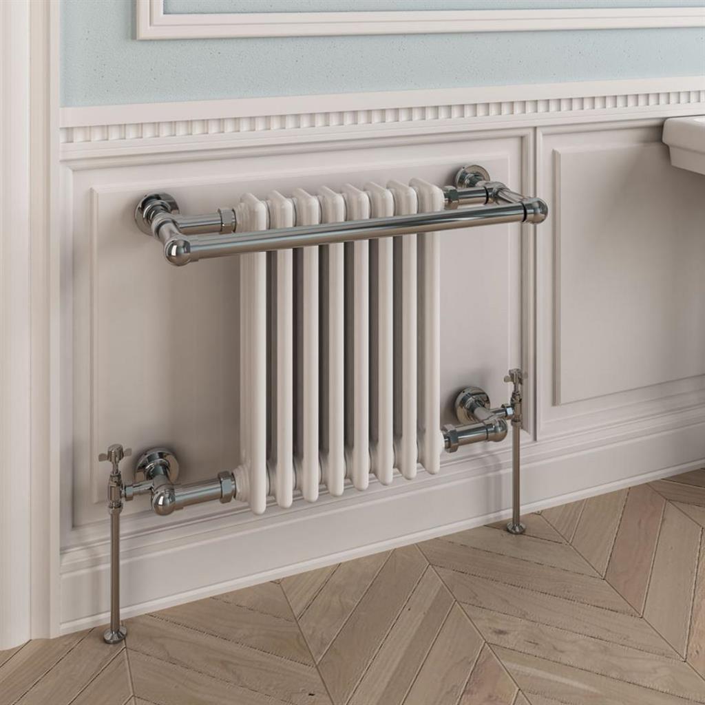 Eastbrook Coln Traditional Radiator 510mm x 680mm - Chrome / White - 41.1002 - TAP 'N' SHOWER