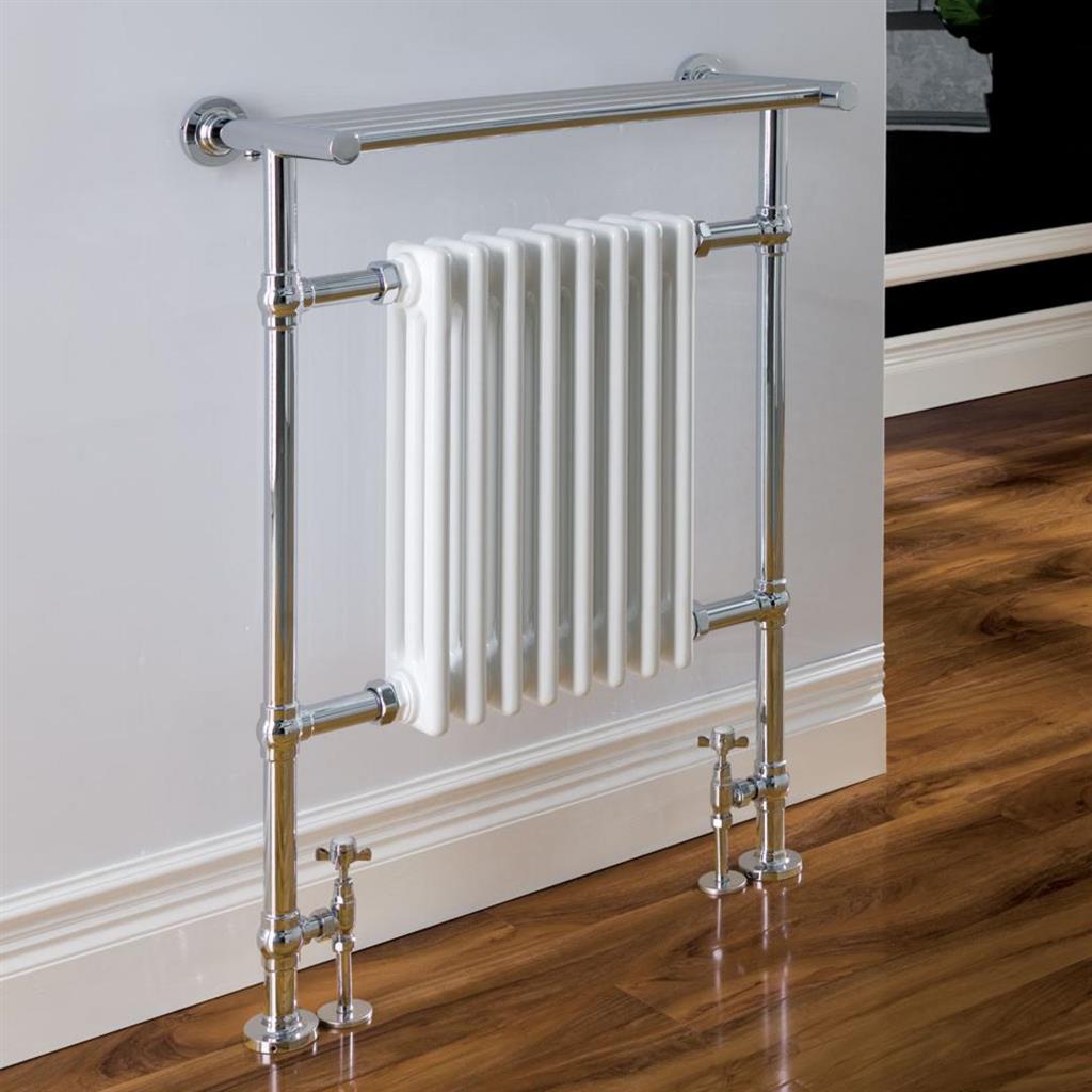 Eastbrook Leadon Traditional Radiator 940mm x 700mm - Chrome / White - 41.1007 - TAP 'N' SHOWER