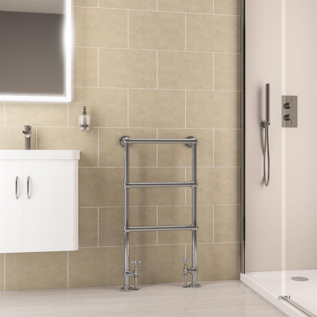 Eastbrook Windrush Traditional Radiator 950mm x 500mm - Chrome - 41.1009 - TAP 'N' SHOWER