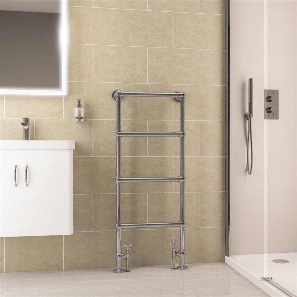 Eastbrook Windrush Traditional Radiator 1195mm x 500mm - Chrome - 41.1014 - TAP 'N' SHOWER