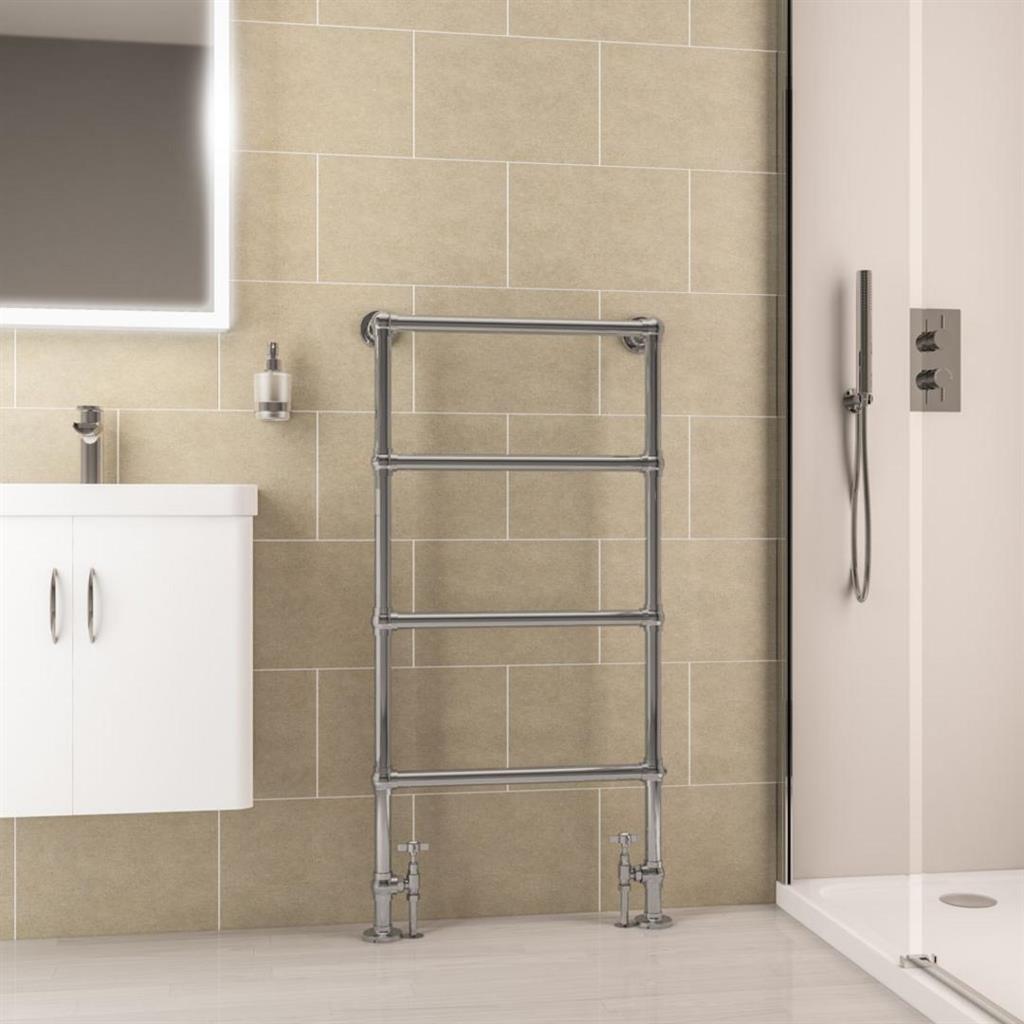 Eastbrook Windrush Traditional Radiator 1195mm x 600mm - Chrome - 41.1015 - TAP 'N' SHOWER