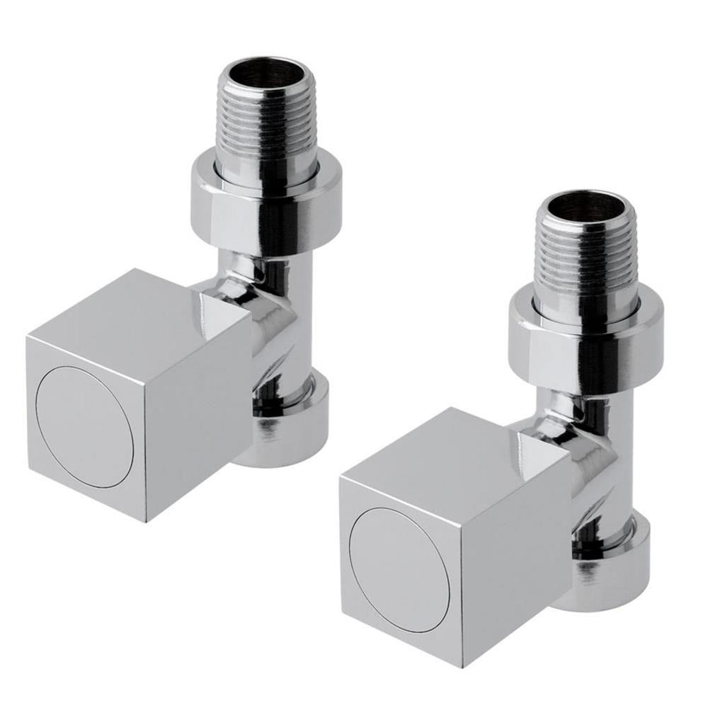 Eastbrook Straight Square Valves - Chrome - 41.3002 - TAP 'N' SHOWER