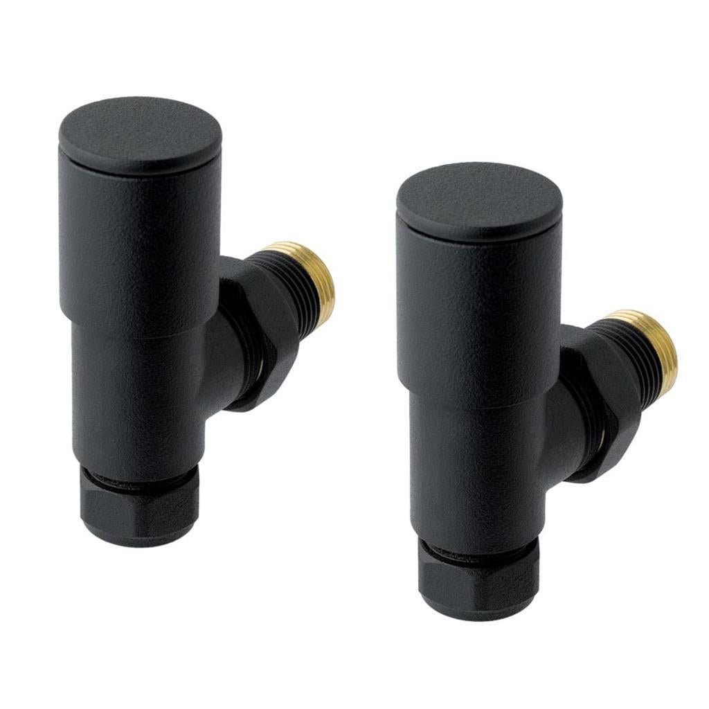 Eastbrook Angled Round Valves - Matt Black - 41.3012 - TAP 'N' SHOWER