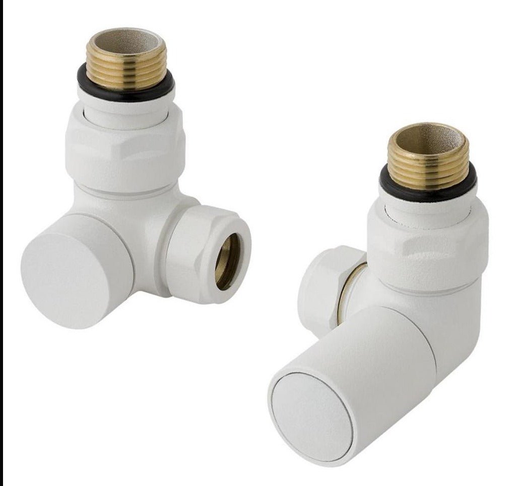 Eastbrook Corner Round Valves - Matt White - 41.3017 - TAP 'N' SHOWER