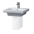 Oakham Ivy Pedestal Basin 1 Tap Hole 500mm - White - TAP 'N' SHOWER