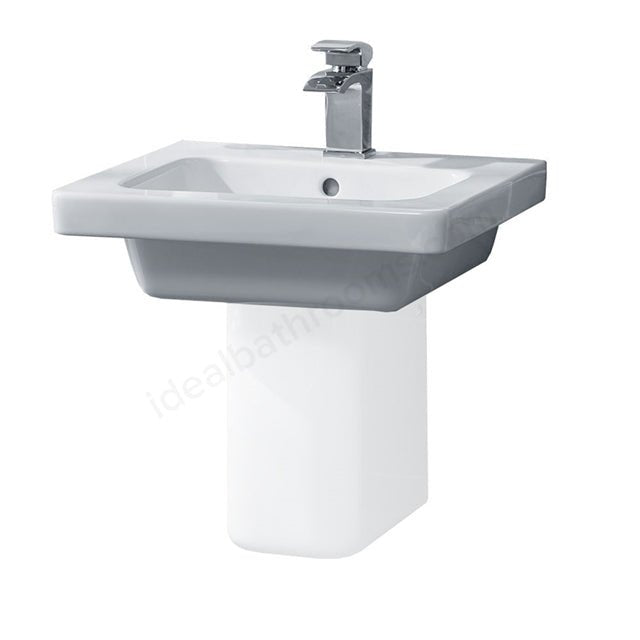 Oakham Ivy Pedestal Basin 1 Tap Hole 500mm - White - TAP 'N' SHOWER
