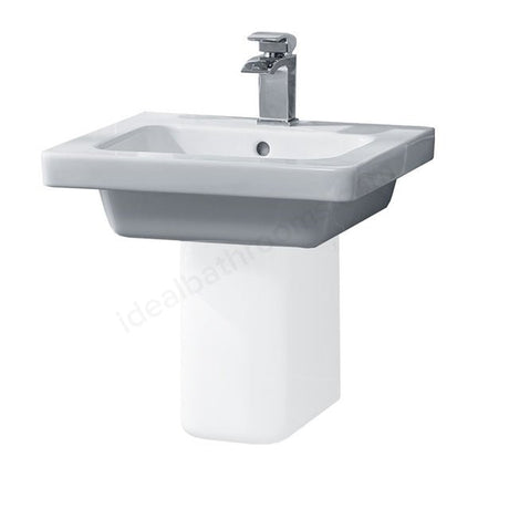 Oakham Ivy Pedestal Basin 1 Tap Hole 500mm - White - TAP 'N' SHOWER