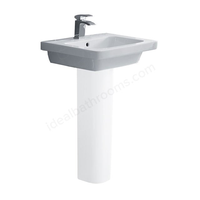 Oakham Ivy Pedestal Basin 1 Tap Hole 650mm - White - TAP 'N' SHOWER