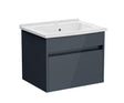 VitrA S50+ 1 Drawer Vanity Unit 600mm - Anthracite High Gloss - 71972 - TAP 'N' SHOWER