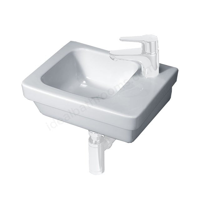 Oakham Ivy Wall Hung Basin 1 Tap Hole 360mm - White - TAP 'N' SHOWER