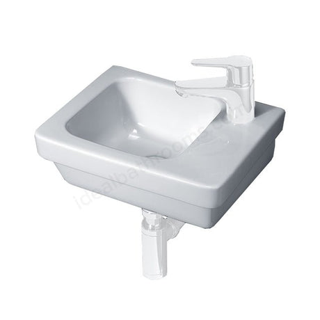 Oakham Ivy Wall Hung Basin 1 Tap Hole 360mm - White - TAP 'N' SHOWER