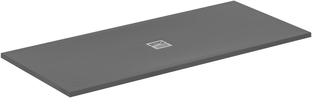 Ideal Standard Ultra Flat S + 1800 x 800mm Shower Tray - Concrete Grey - T5612FS - TAP 'N' SHOWER