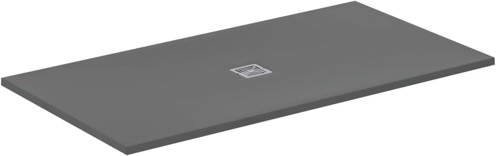 Ideal Standard Ultra Flat S + 1700 x 900mm Shower Tray - Concrete Grey - T5616FS - TAP 'N' SHOWER