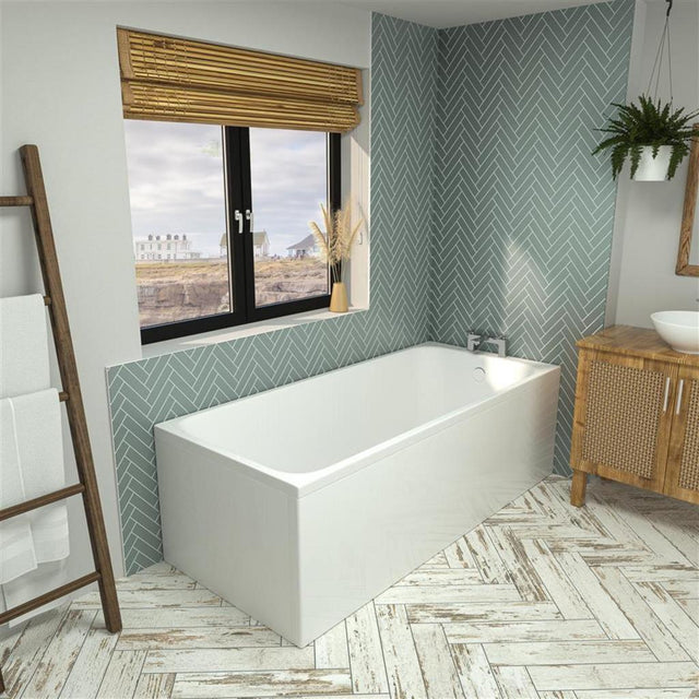 Eastbrook Malin Single Ended Bath 1800mm x 700mm - 5mm Acrylic - White - 42.0061 - TAP 'N' SHOWER