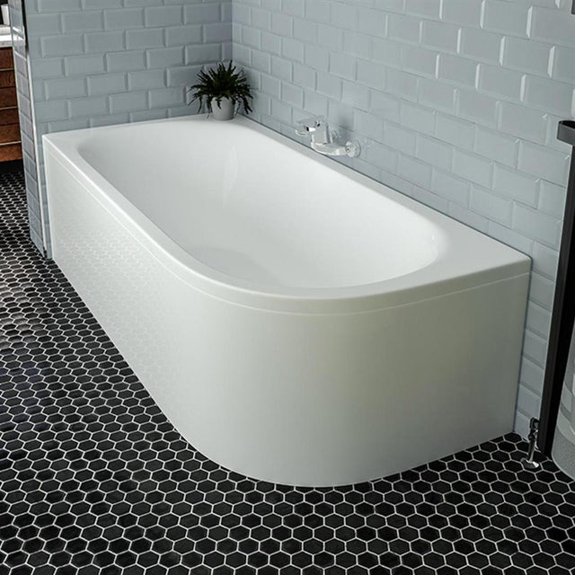 Eastbrook Biscay Double Ended Bath Reinforced Beauforte Left Hand 1700mm x 800mm - White - 42.1051 - TAP 'N' SHOWER