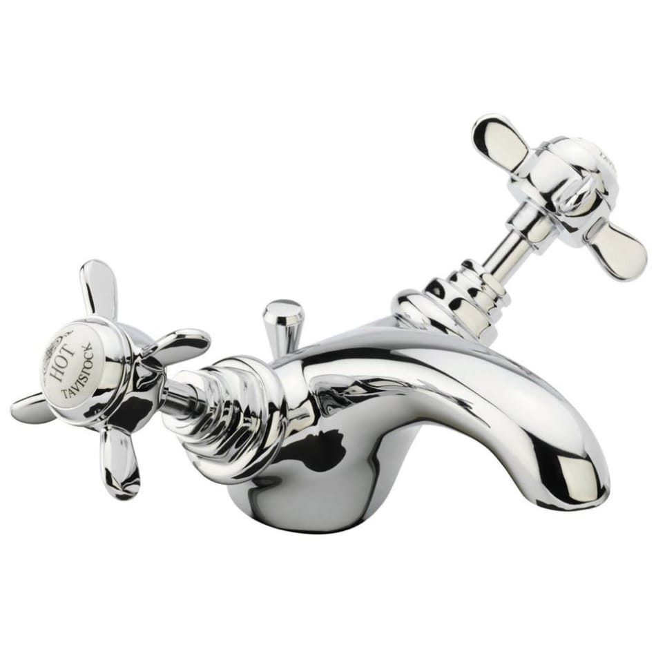 Tavistock Varsity Chrome Basin Mixer with Pop Up Waste - TVA10 - TAP 'N' SHOWER