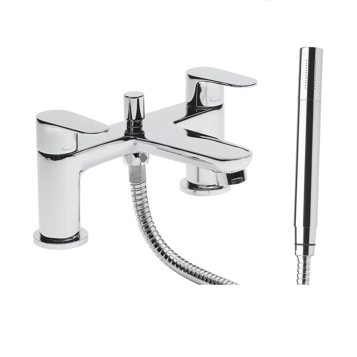 Tavistock Zero Chrome Bath Shower Mixer with Handset - TZE42 - TAP 'N' SHOWER