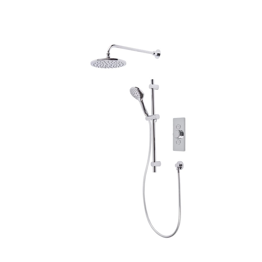 Tavistock Axiom Concealed Thermostatic Chrome Dual Function Push Button Shower Valve with Riser Kit - SAX2516 - TAP 'N' SHOWER