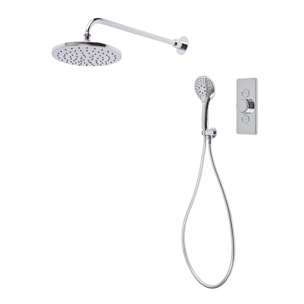Tavistock Axiom Concealed Thermostatic Chrome Dual Function Push Button Shower Valve Set - SAX2549 - TAP 'N' SHOWER
