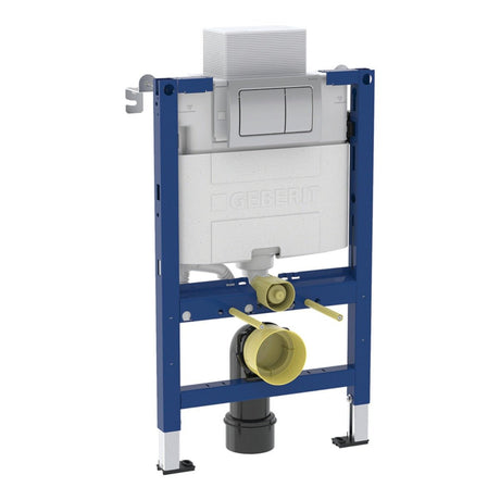 Geberit Alpha Frame and Cistern plus Alpha01 Square Flush Plate 82cm - Blue - 458.034.21.2 - TAP 'N' SHOWER