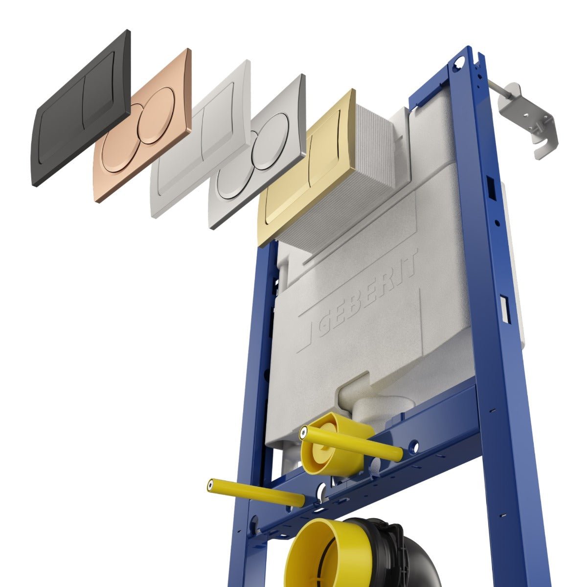 Geberit Alpha Frame and Cistern for Wall - Hung WC 112cm - Blue - 458.039.00.2 - TAP 'N' SHOWER