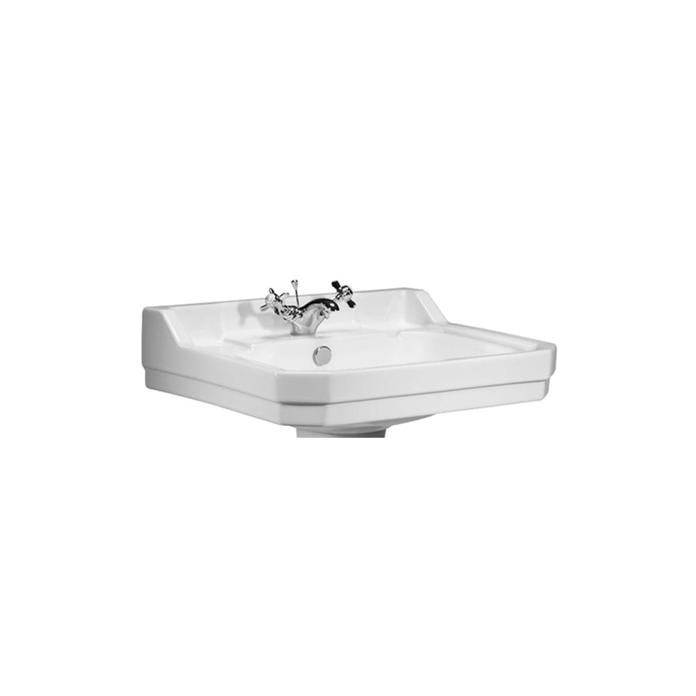 Tavistock Vitoria White 605mm 1 Tap Hole Basin - SB850S - TAP 'N' SHOWER