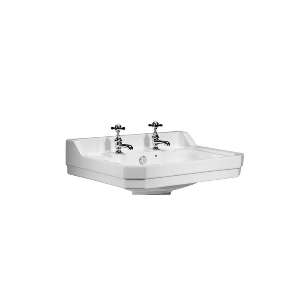 Tavistock Vitoria White 605mm 2 Tap Hole Basin - DB850S - TAP 'N' SHOWER