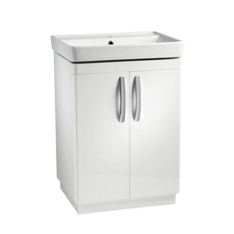 Tavistock Compass Gloss White 600mm Freestanding Basin Vanity Unit ONLY - CM600FW - TAP 'N' SHOWER