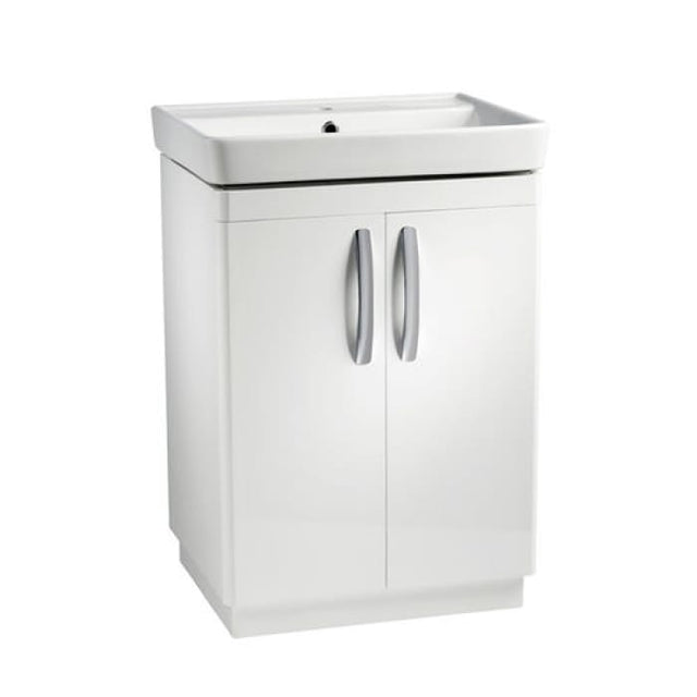 Tavistock Compass Gloss White 600mm Freestanding Basin Vanity Unit ONLY - CM600FW - TAP 'N' SHOWER